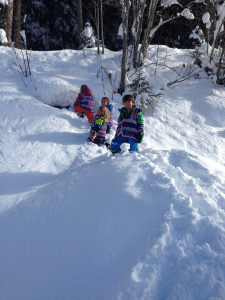Petit Verber Skiing with Young Children